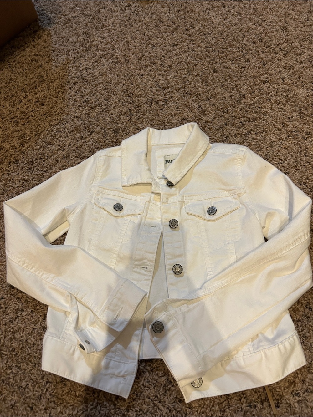 Mudd Cream Kids Denim Jacket with Button Front